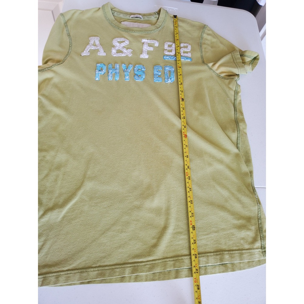Vintage Y2K Abercrombie & Fitch Mens Muscle Fit t-shirt Large Puff Spellout - Picture 6 of 10
